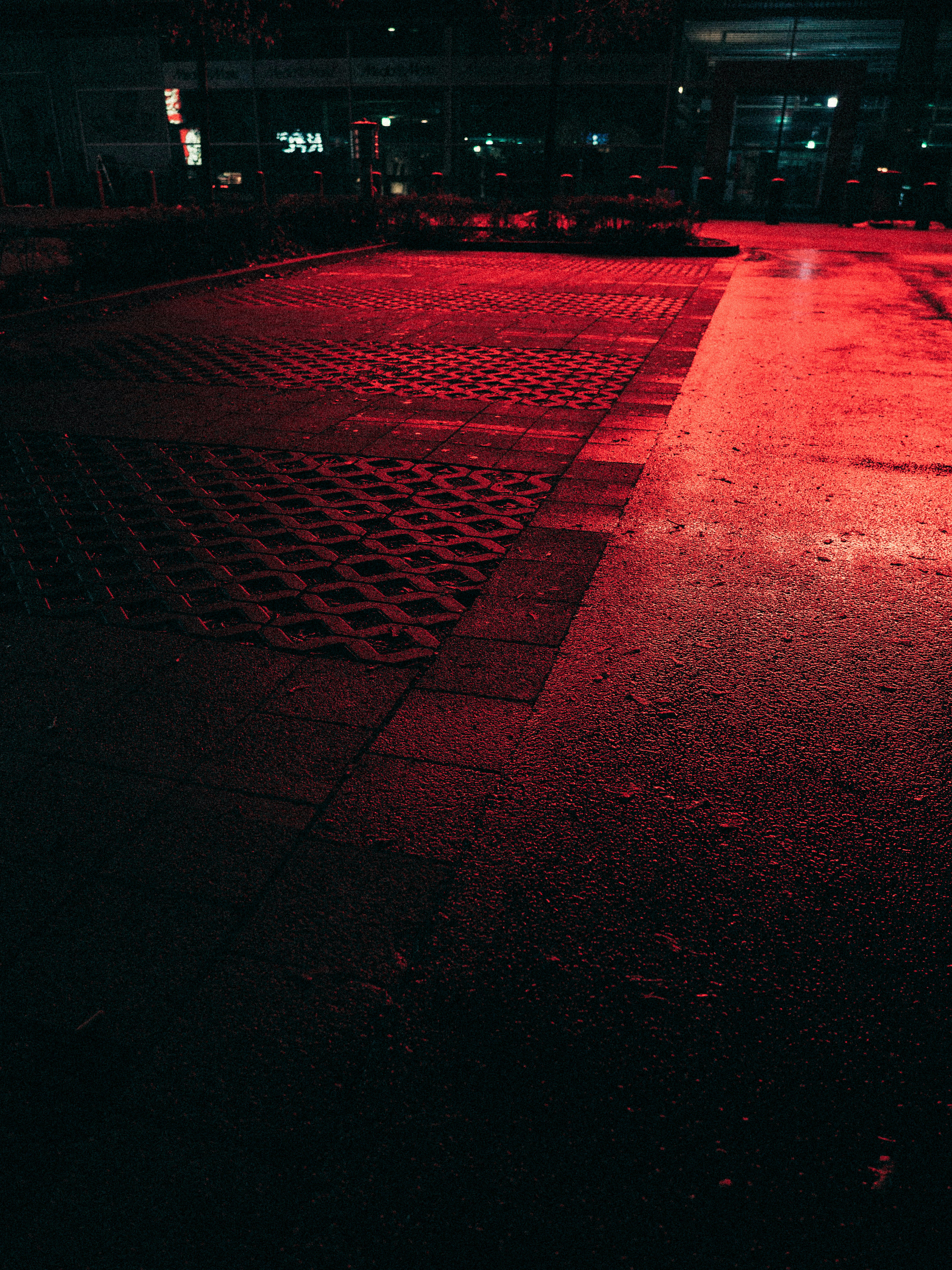 red and brown brick road